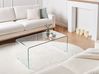 Coffee Table KENDALL Tempered Glass Transparent