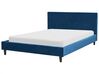 Bed Velvet FITOU 140 x 200 cm (EU Double) Dark Blue