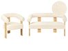 Living Room Set ILBRO Boucle Off-White/ Light Brown