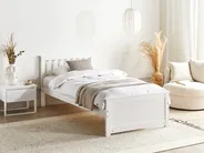 Bed Pine Wood OLENDON 90 x 200 cm (EU Single) White_954536