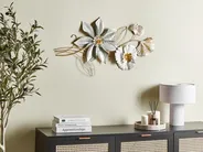 Väggdekoration Blomma EUROPIUM Metall 46 cm Guld_933884