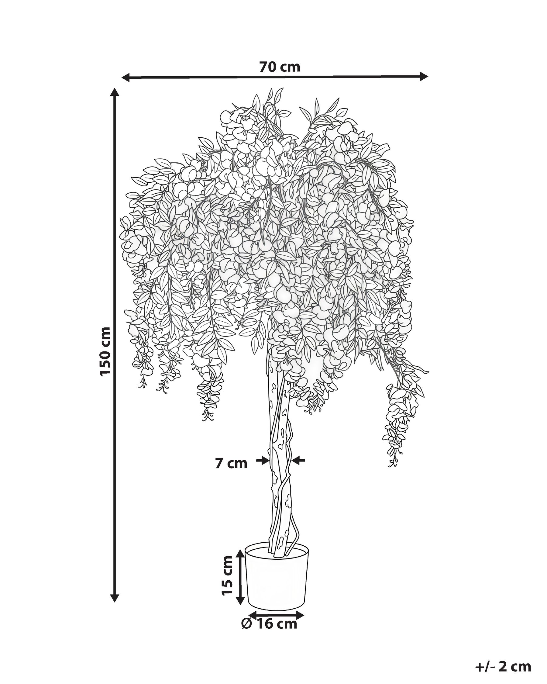 Tekokasvi WISTERIA TREE 150 cm Vihreä_1069929