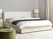 Säng med förvaring LAVAUR Bouclé Off-White 180 x 200 cm_1175192
