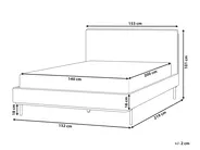 Bed Fabric CORIO 140 x 200 cm (EU Double) Light Grey_903175