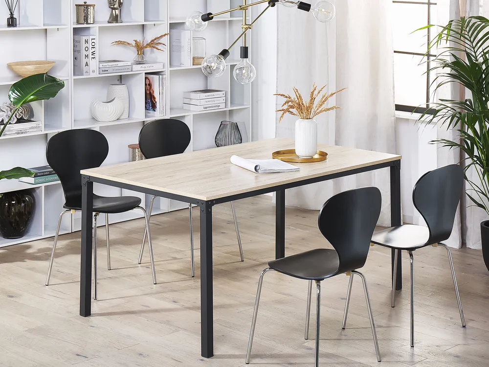 Dining Table HOCKLEY Light Brown 150 cm 90 cm