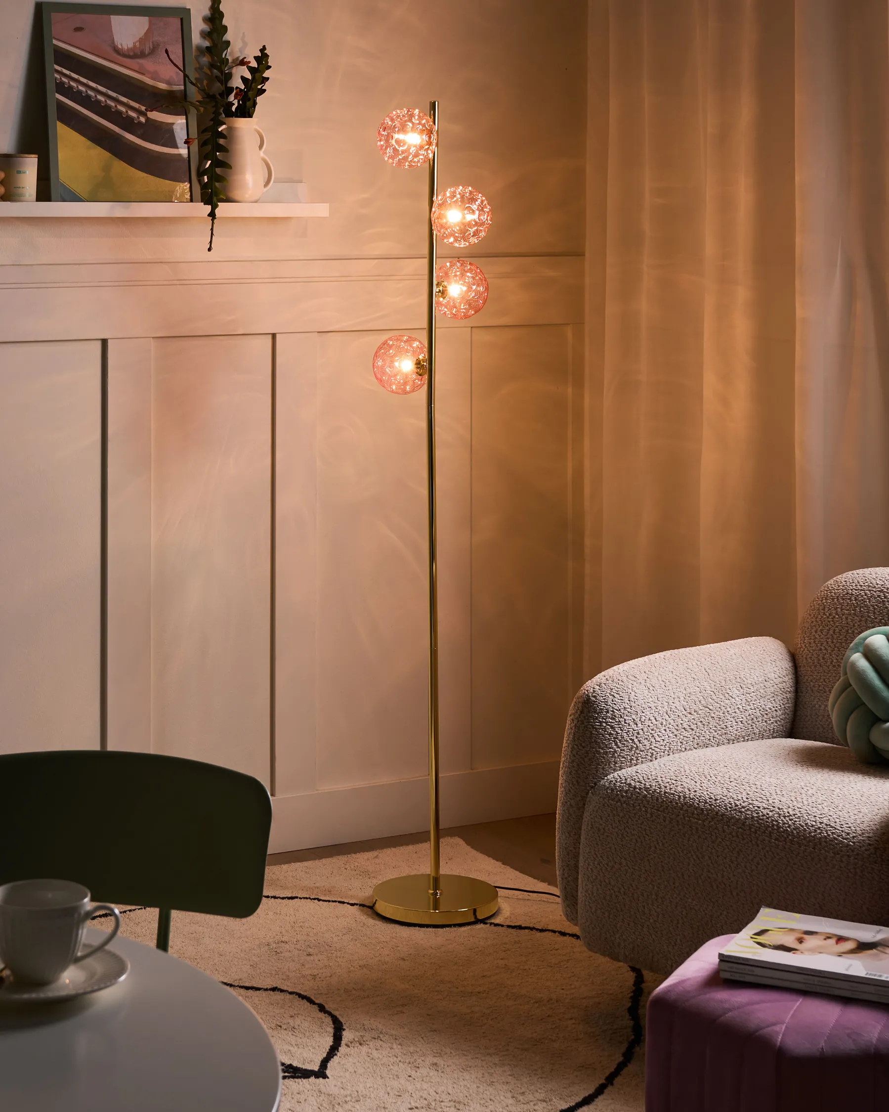 Floor Lamp ANADYR Glass Pink_1033589