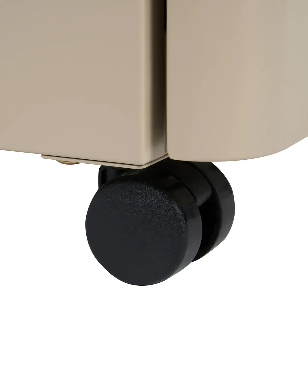 1 Drawer Bedside Table OMBURA Metal Beige_1082513