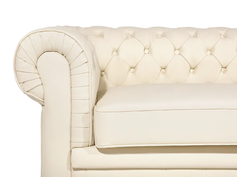 Sohvaryhmä 4-istuttava CHESTERFIELD Nahka Vaaleanbeige_769389