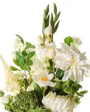 Artificial Flower Bouquet LOURO 70 cm White_1028512