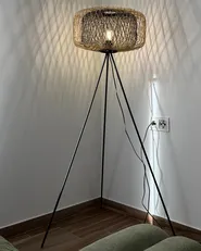 Floor Lamp JAVARI Bamboo Brown/ Black_1046632