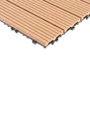 Outdoor Flooring ATELETA Wood-Plastic Composite (WPC) Light Brown_966613