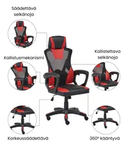 Toimistotuoli IGNIS Keinonahka Punainen_1074144
