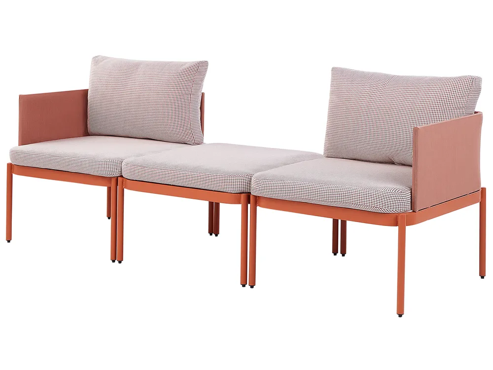 Loungesett til hagen med bord 2-seters TERRACINA Metall Oransje_826669