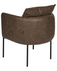 Armchair MALMOS Faux Leather Dark Brown_931347