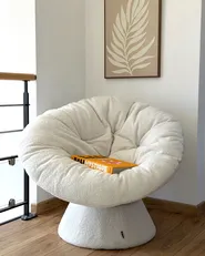 Swivel Armchair RINGSTED Boucle Off-White_1085858